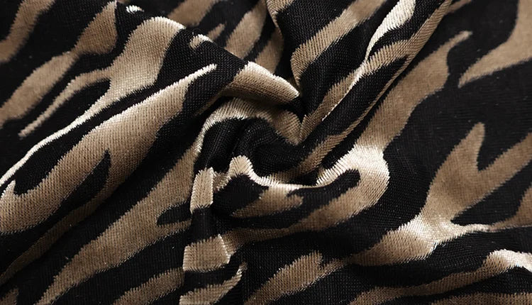 Zebra Print Lace-Up Bodycon Dress | Sexy Strapless Bandage Hollow-Out Mini