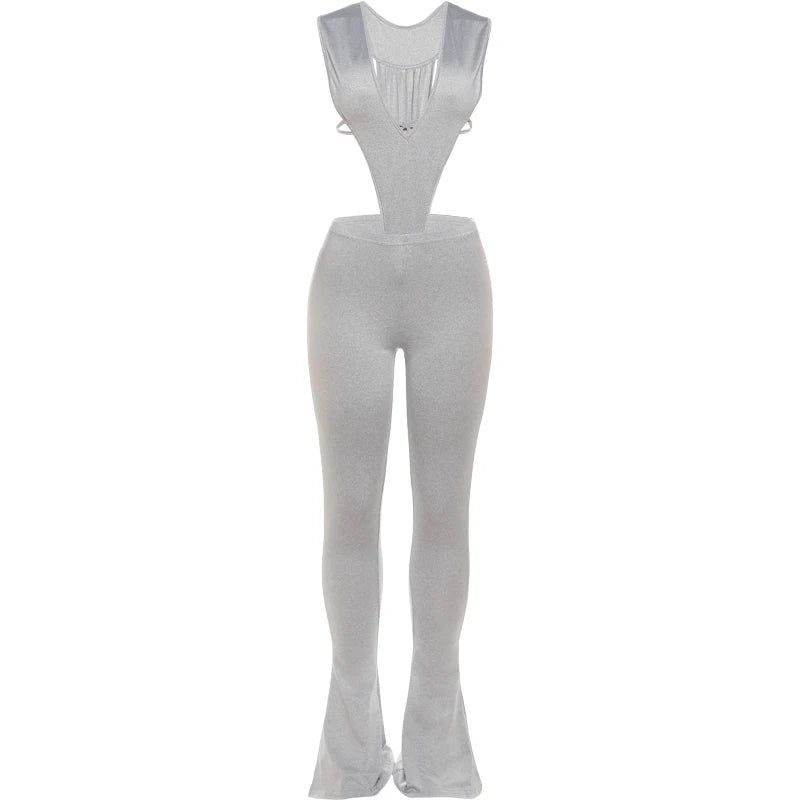 Aura Seamless Hipster Set | Sexy Deep V-Neck Bodysuit & Sleek Leggings 2-Piece Outfits