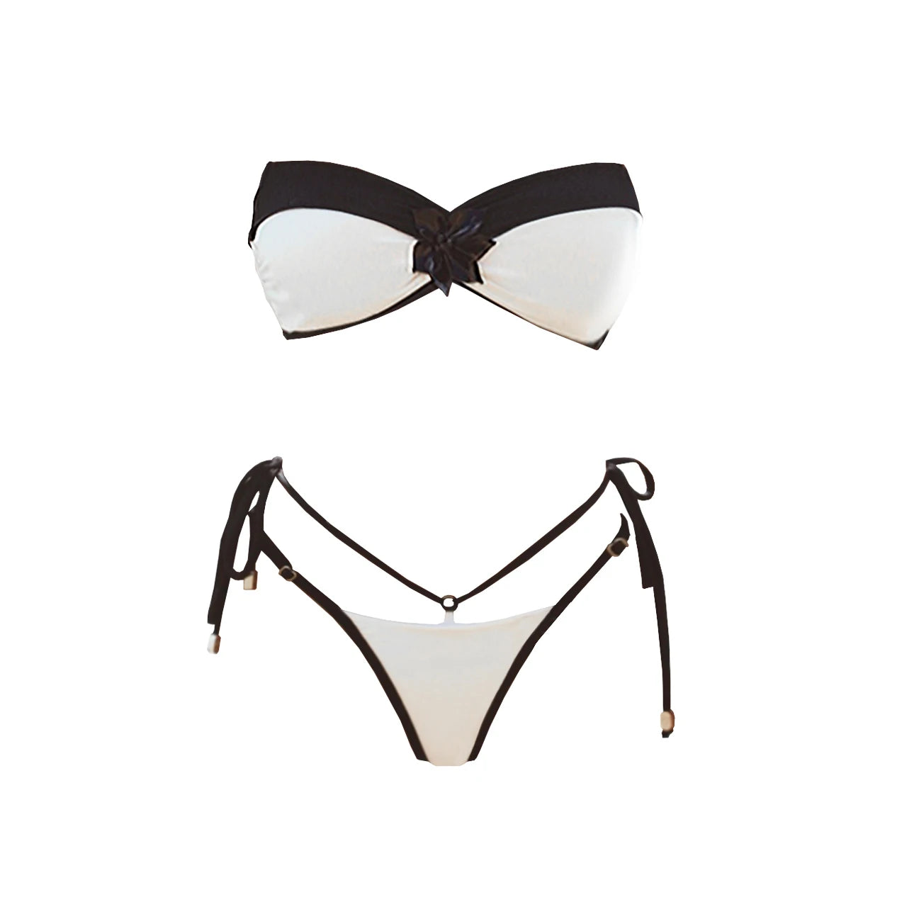 3-Piece 3D Floral Bikini Set | Push-Up Swimsuit with Matching Mesh Cover-Up Skirt