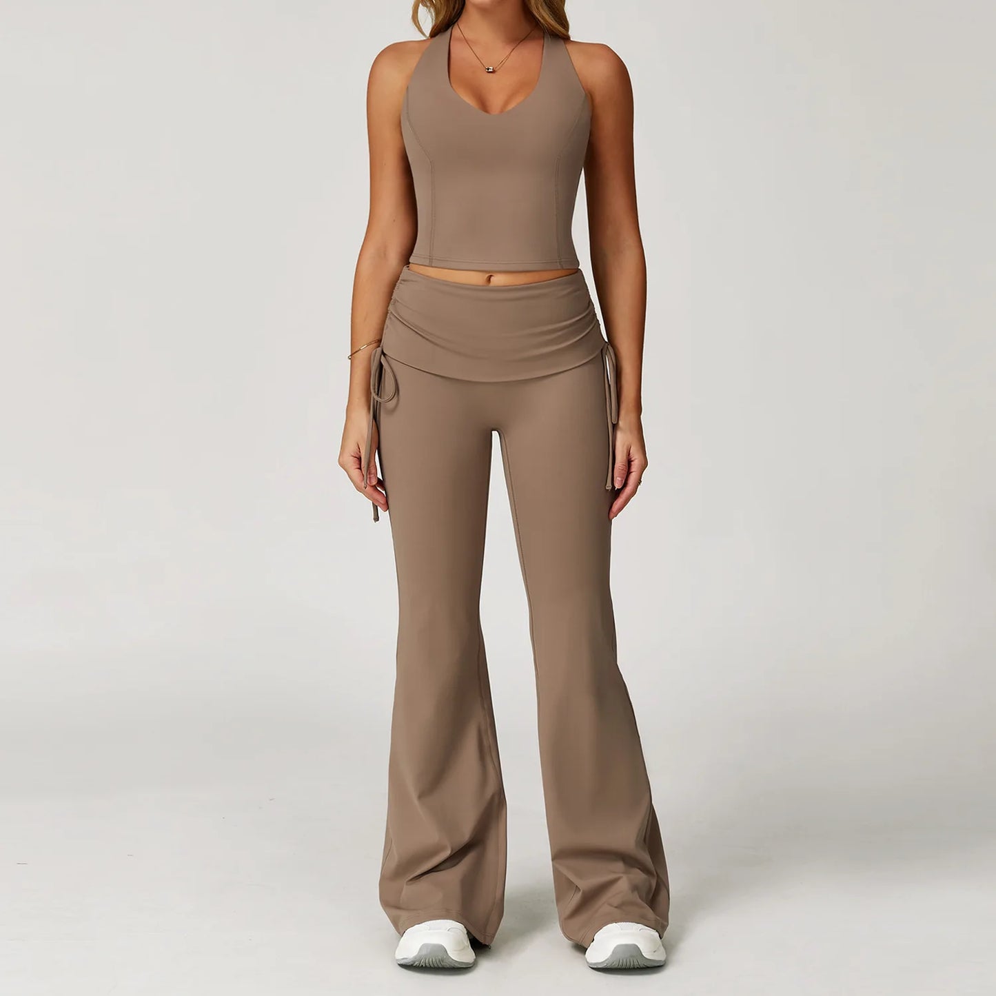 2-Piece Performance Yoga Set | High-Waisted Squat-Proof Leggings & Athletic Sports Bra