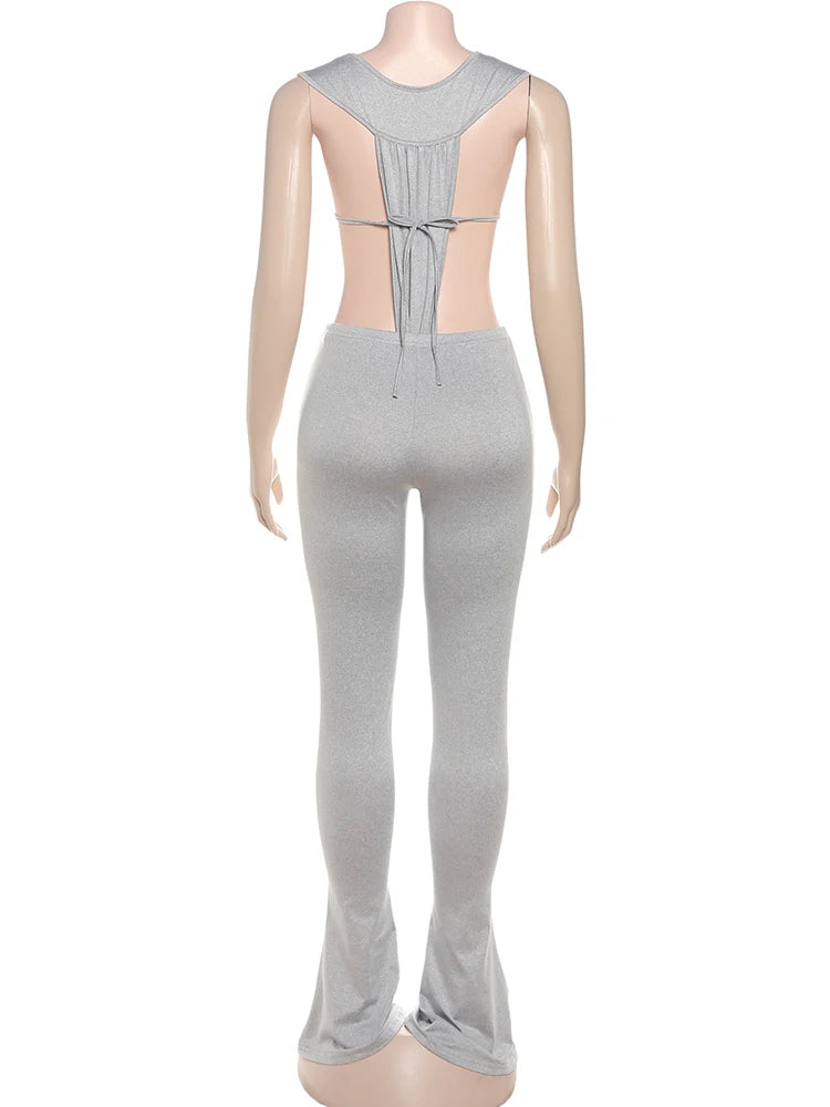 Aura Seamless Hipster Set | Sexy Deep V-Neck Bodysuit & Sleek Leggings 2-Piece Outfits