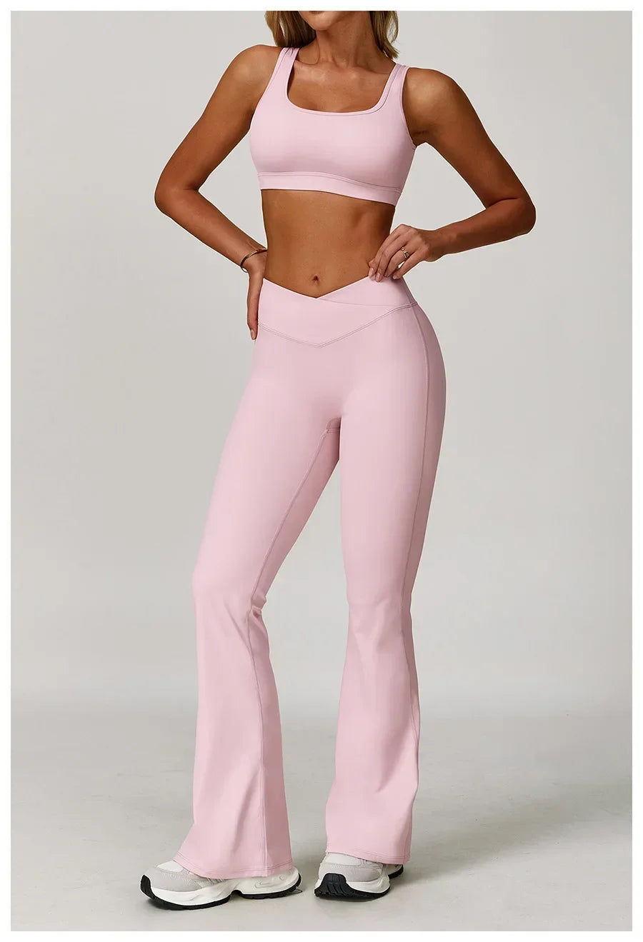 2-Piece Sculpting Yoga Set | High-Waisted Seamless Leggings & Performance Top