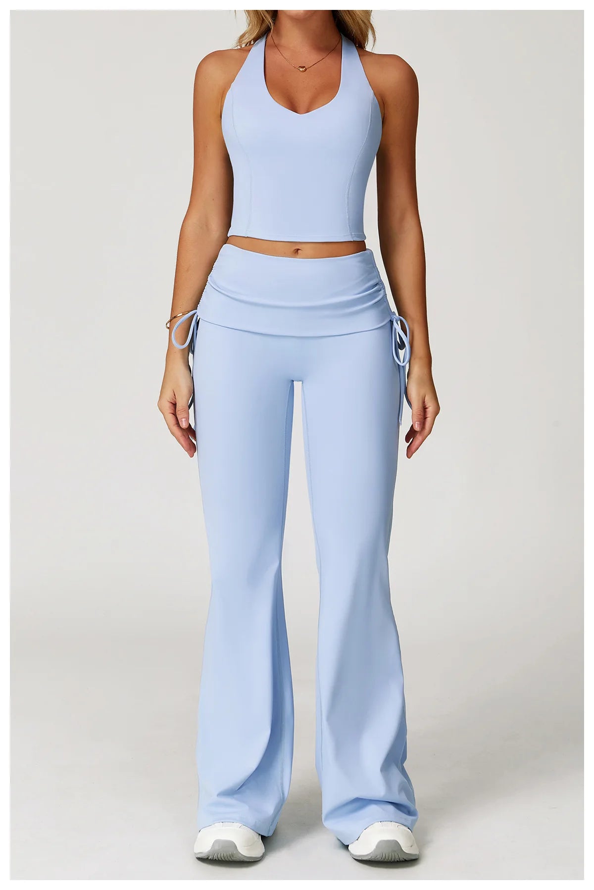 2-Piece Performance Yoga Set | High-Waisted Squat-Proof Leggings & Athletic Sports Bra