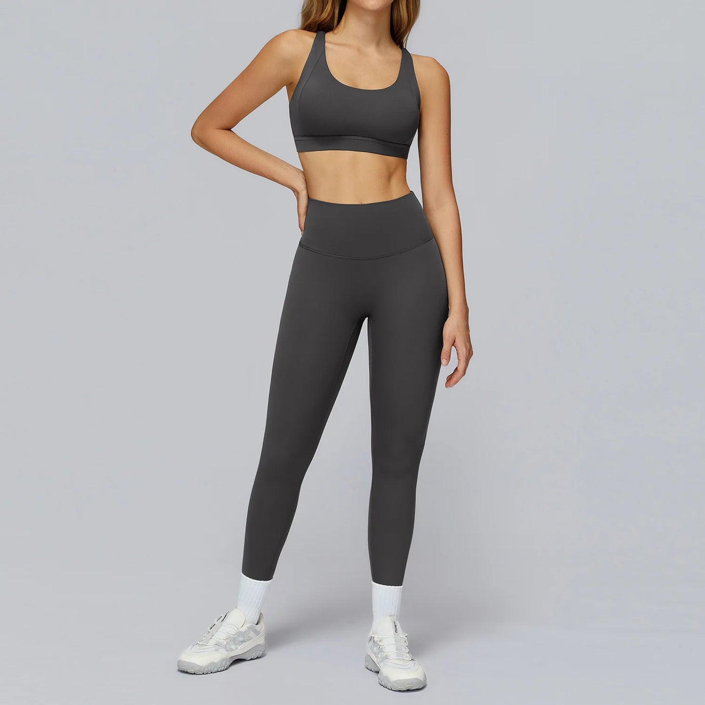2-Piece Sculpting Yoga Set | High-Waisted Seamless Leggings & Performance Sports Bra