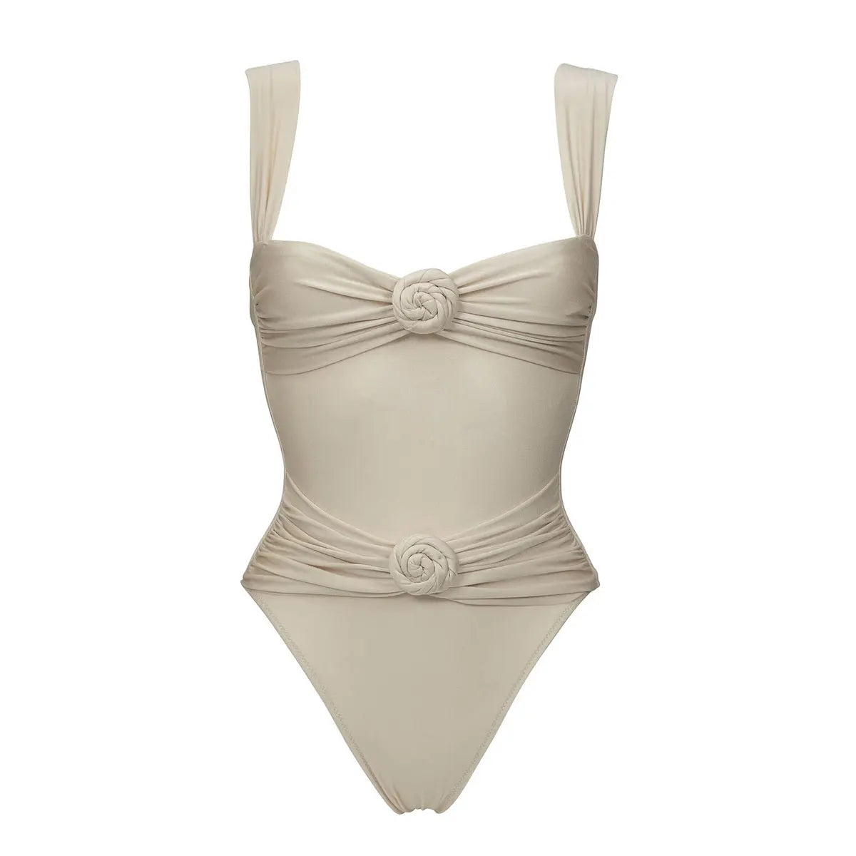 3-Piece 3D Floral Bikini Set | Push-Up Swimsuit with Matching Mesh Cover-Up Skirt