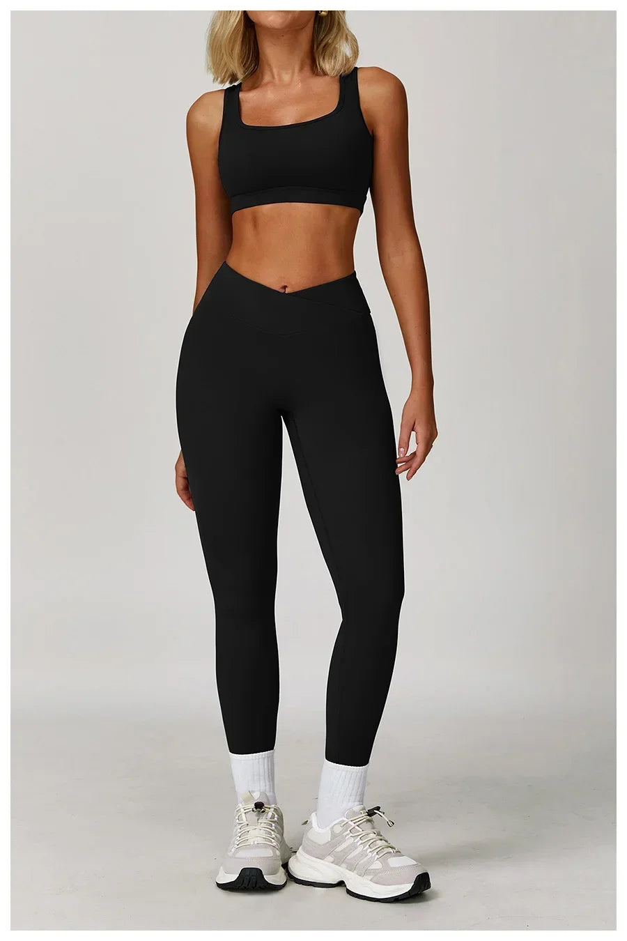 2-Piece Sculpting Yoga Set | High-Waisted Seamless Leggings & Performance Top