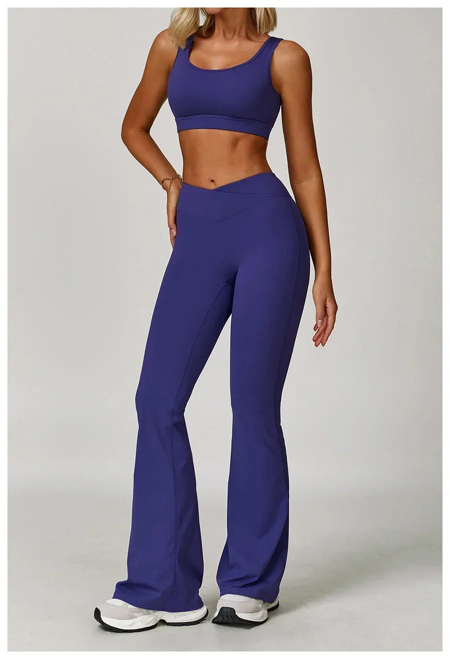 2-Piece Sculpting Yoga Set | High-Waisted Seamless Leggings & Performance Top
