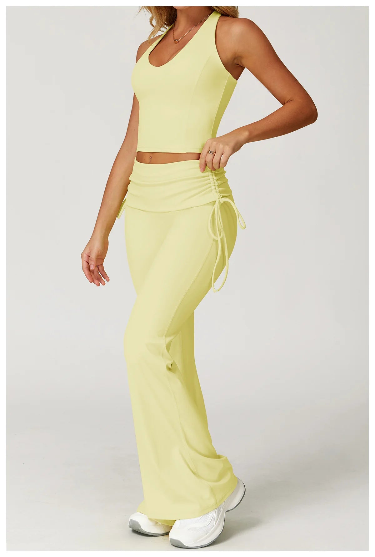 2-Piece Performance Yoga Set | High-Waisted Squat-Proof Leggings & Athletic Sports Bra