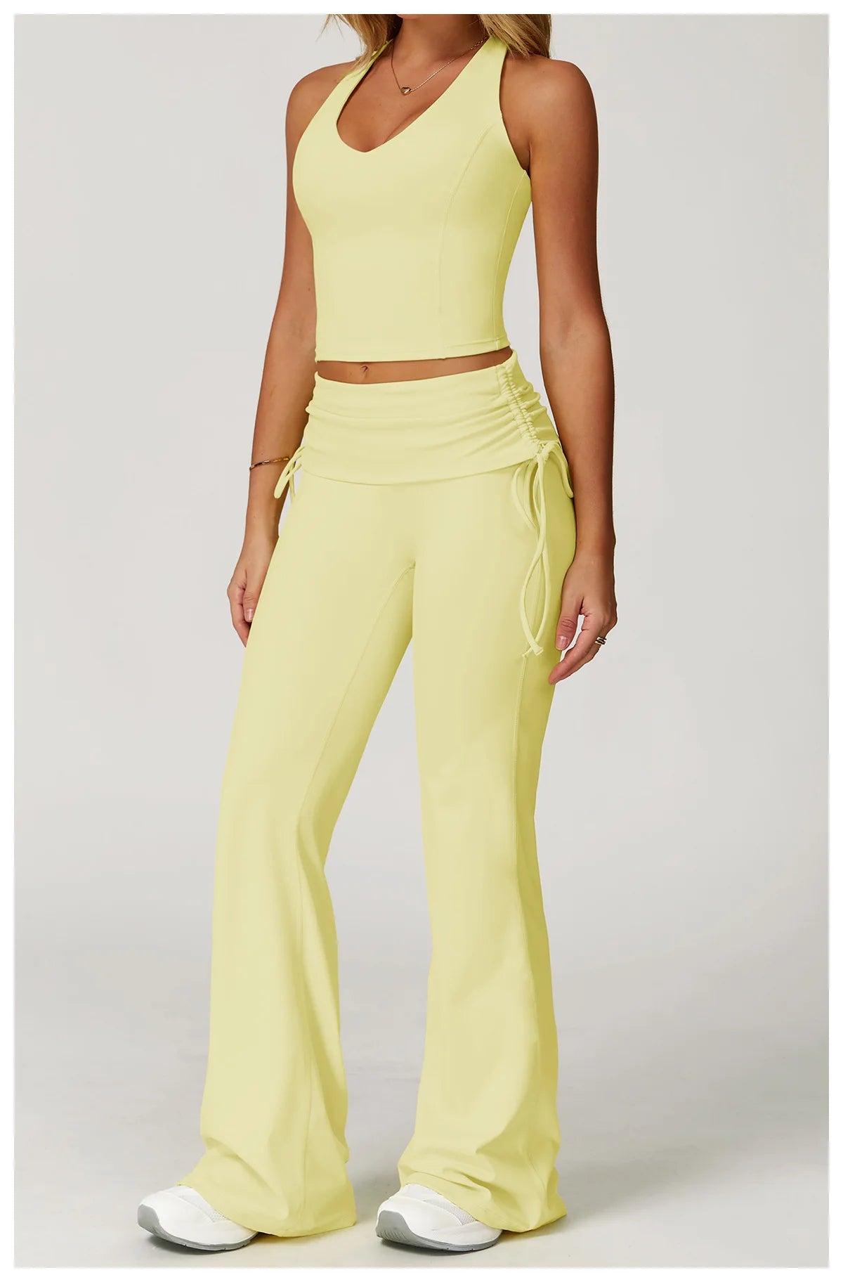 2-Piece Performance Yoga Set | High-Waisted Squat-Proof Leggings & Athletic Sports Bra